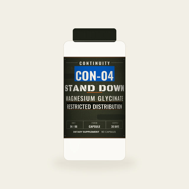 CON-04 STAND DOWN magnesium glycinate bottle, Stand Fast Supply Co.