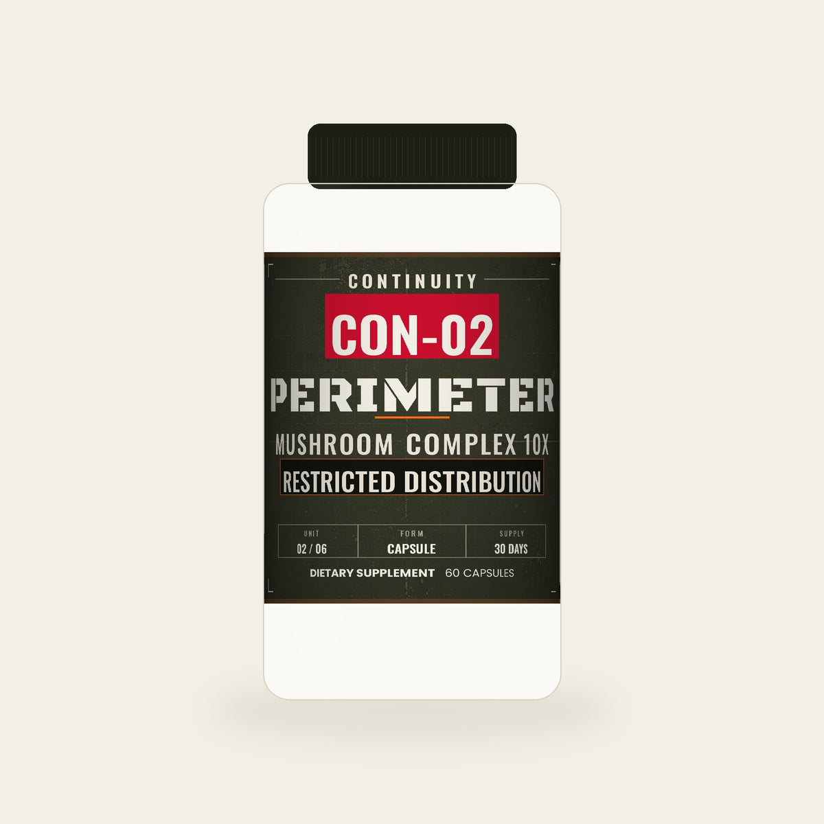 CON-02 PERIMETER mushroom complex 10X bottle, Stand Fast Supply Co.