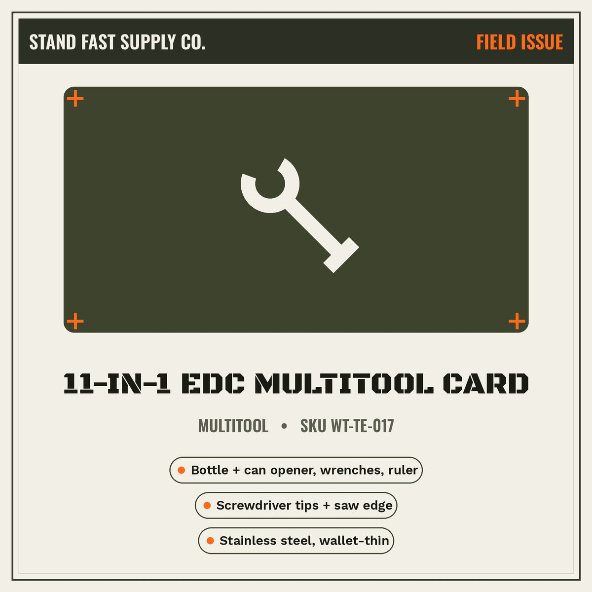11-in-1 EDC Multitool Card