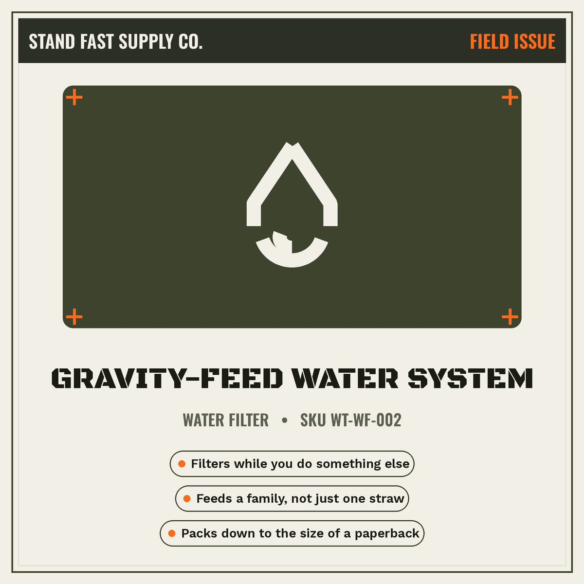 Gravity-Feed Water System