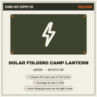 Family Blackout Kit contents: Solar Folding Camp Lantern