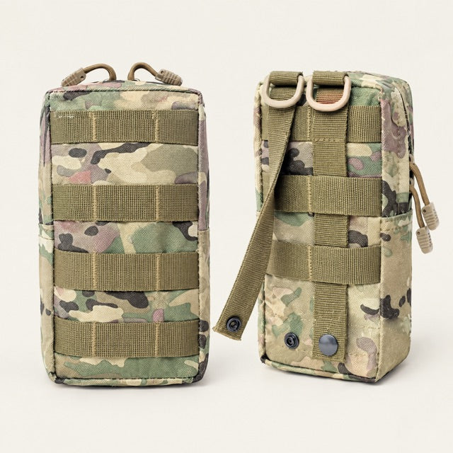 Studio view of MOLLE Admin Pouch 2-Pack on a warm neutral background